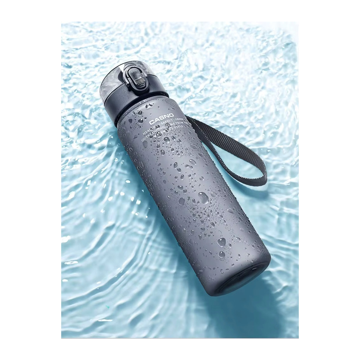 Tragbare Sport Wasserflasche in Grün mit mattem Design, BPA-frei, 400 ml oder 560 ml für Fitness, Wandern und Camping - Bild 4