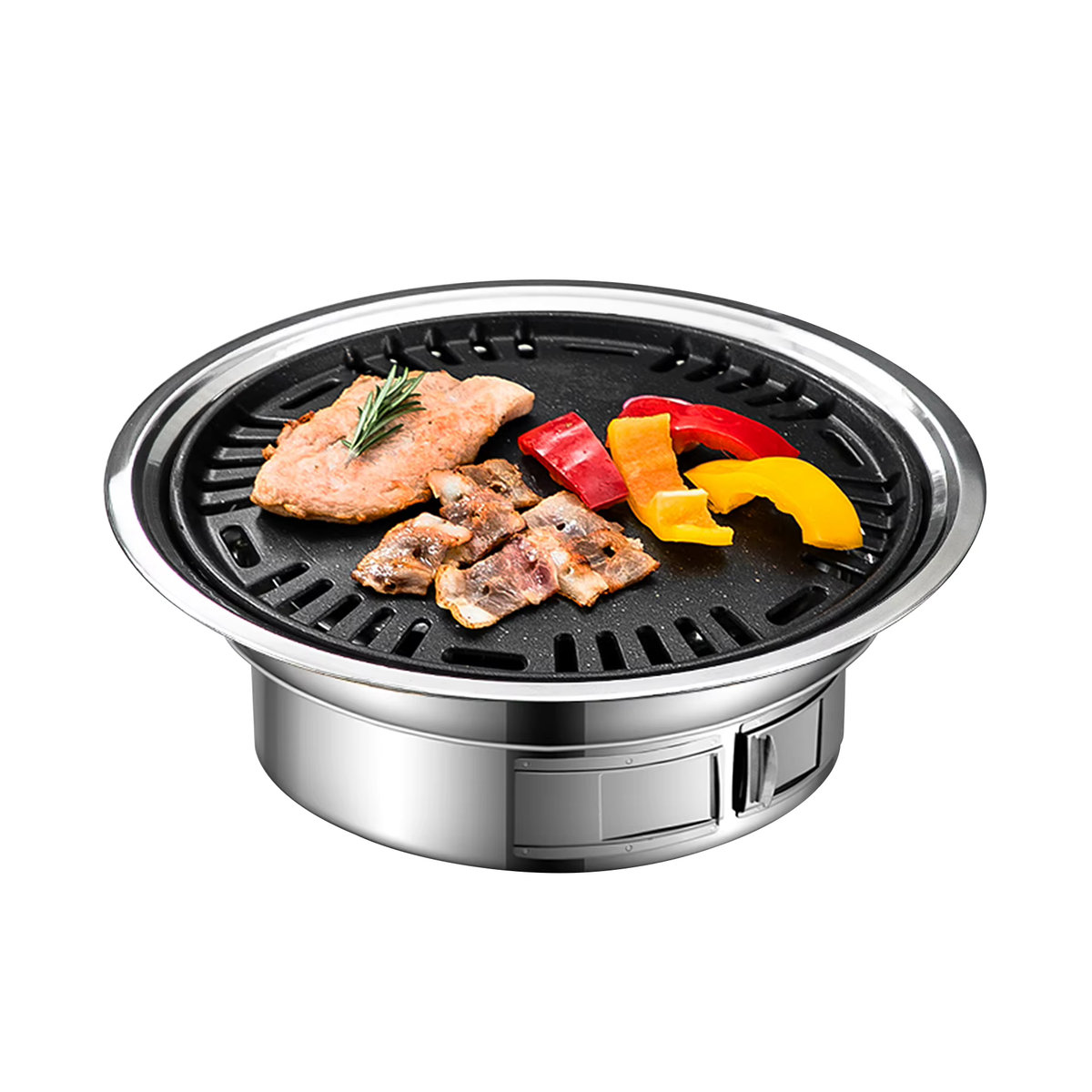 Tragbarer Holzkohlegrill aus Edelstahl im koreanischen Stil für Outdoor und Camping - Bild 2