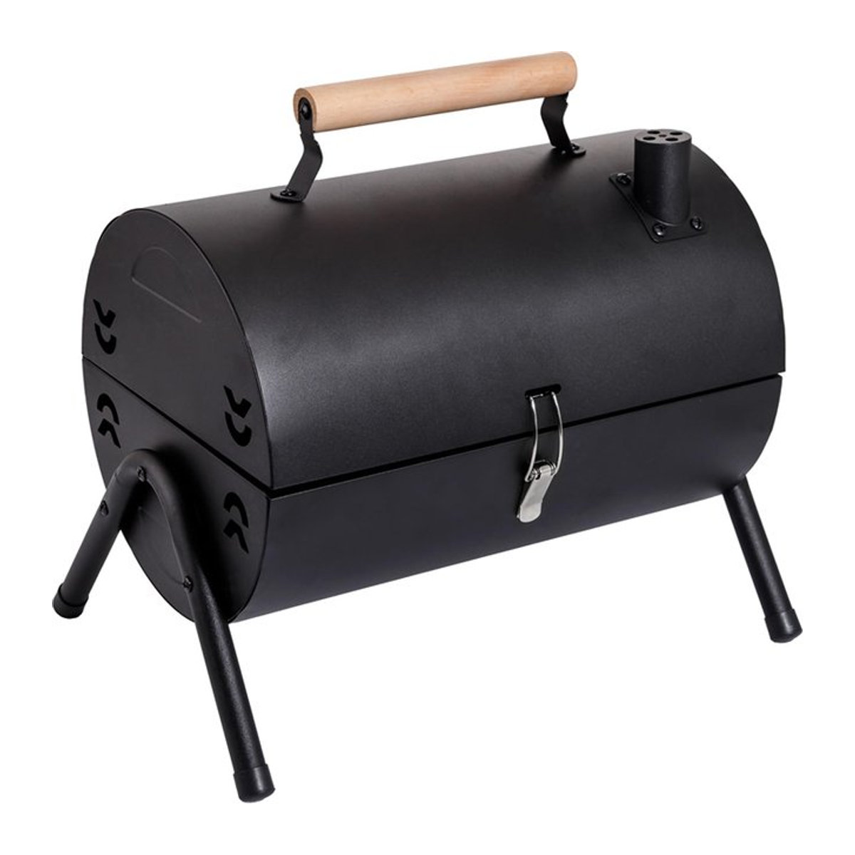 Tragbarer Holzkohlegrill aus Metall für Camping, Picknick und Garten in Schwarz oder Weiß - Bild 1