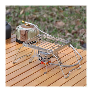 Tragbarer Outdoor Camping Grill aus Edelstahl, faltbares Mini Grill Rack für Picknick und Camping