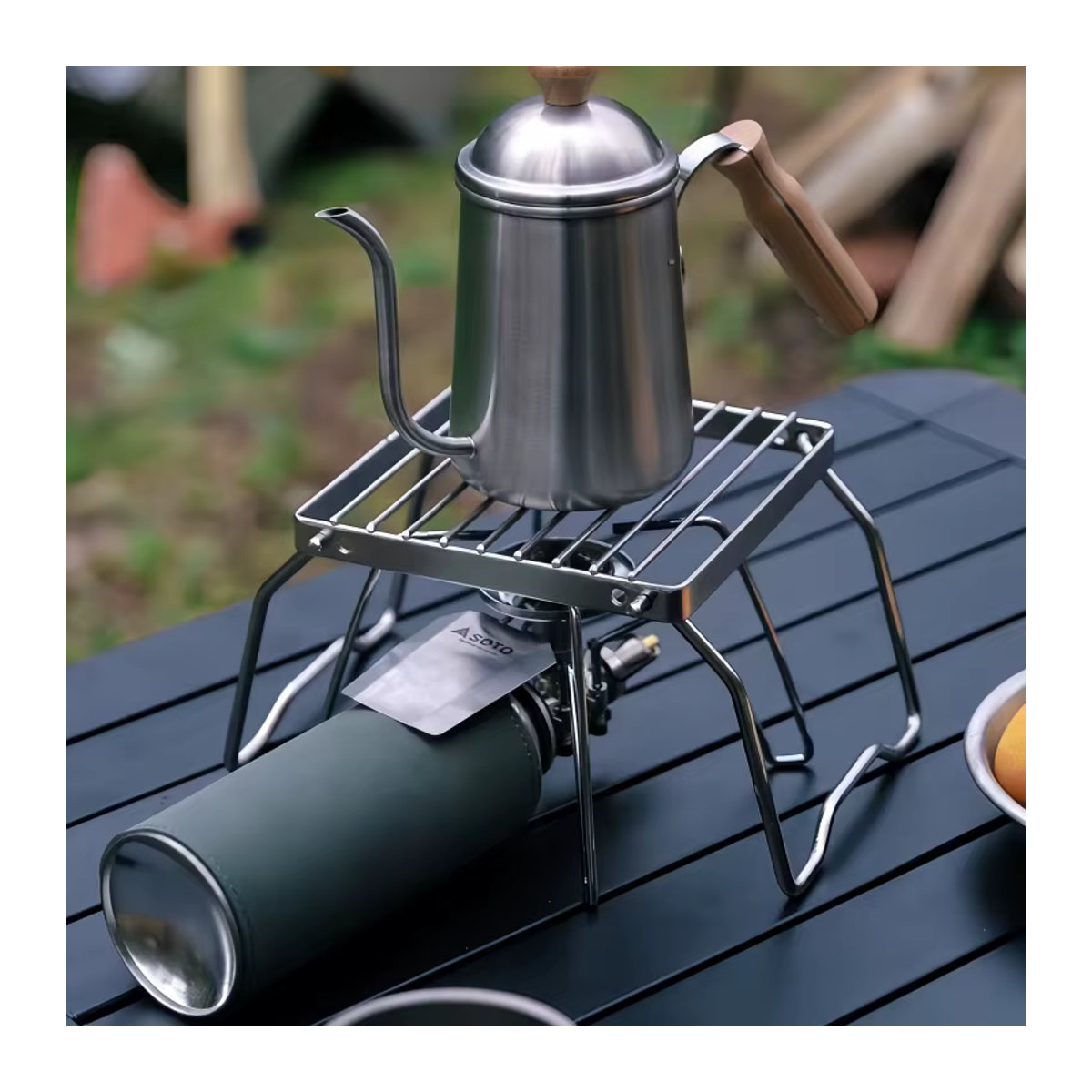 Tragbarer Outdoor Camping Grill aus Edelstahl, faltbares Mini Grill Rack für Picknick und Camping - Bild 3