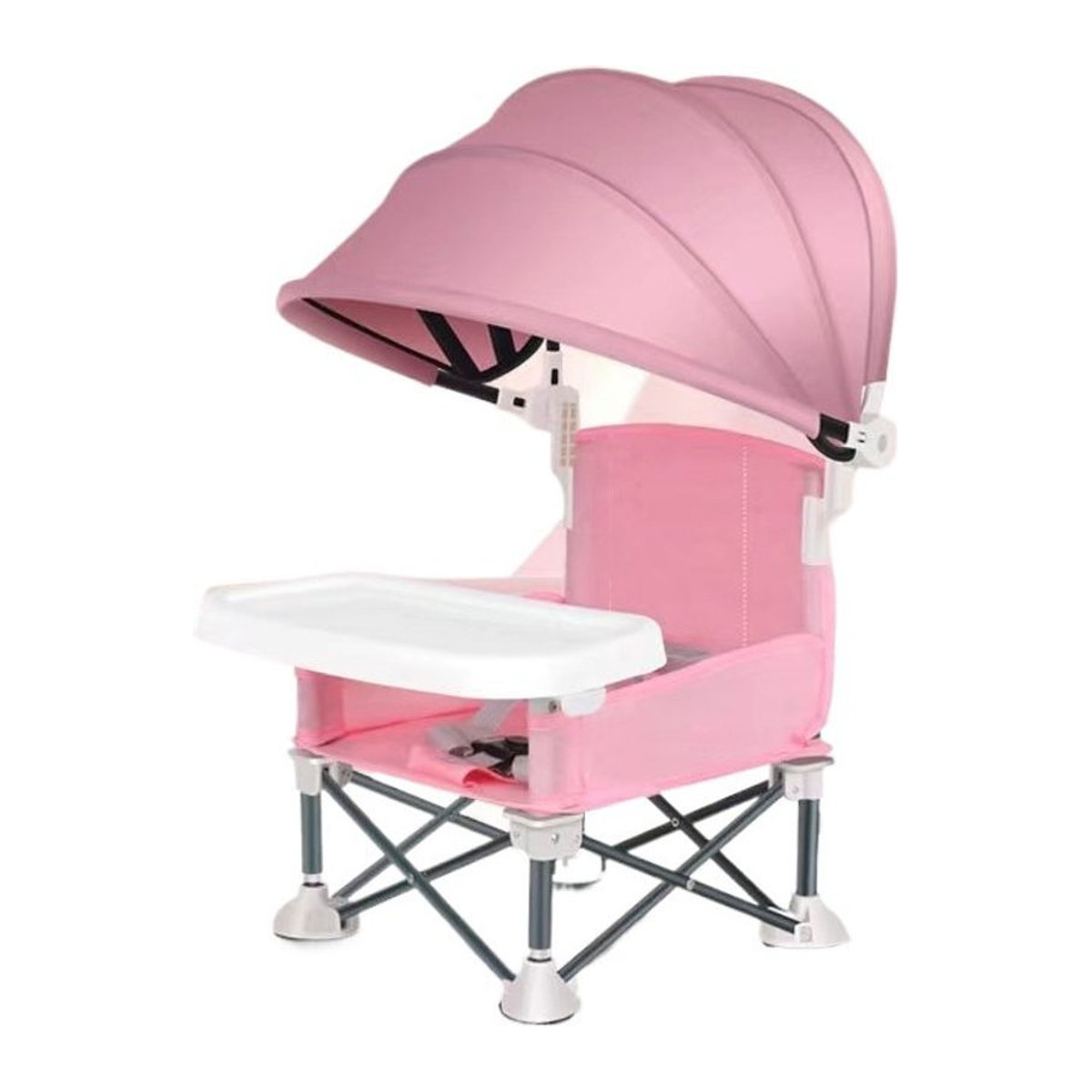 Tragbarer und klappbarer Multifunktions-Baby-Esszimmerstuhl für Outdoor und Indoor in Gelb oder Rosa - Bild 1