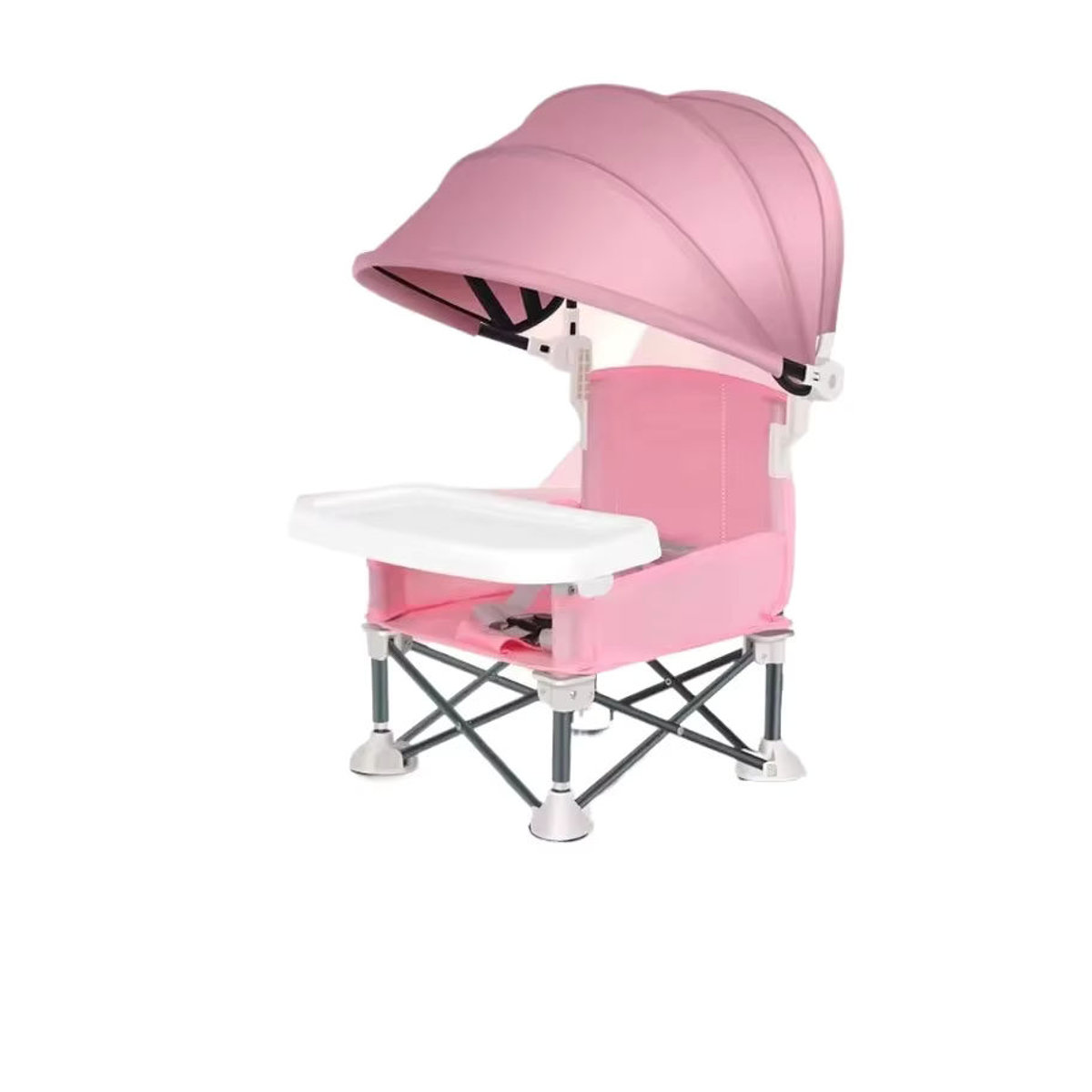 Tragbarer und klappbarer Multifunktions-Baby-Esszimmerstuhl für Outdoor und Indoor in Gelb oder Rosa - Bild 2