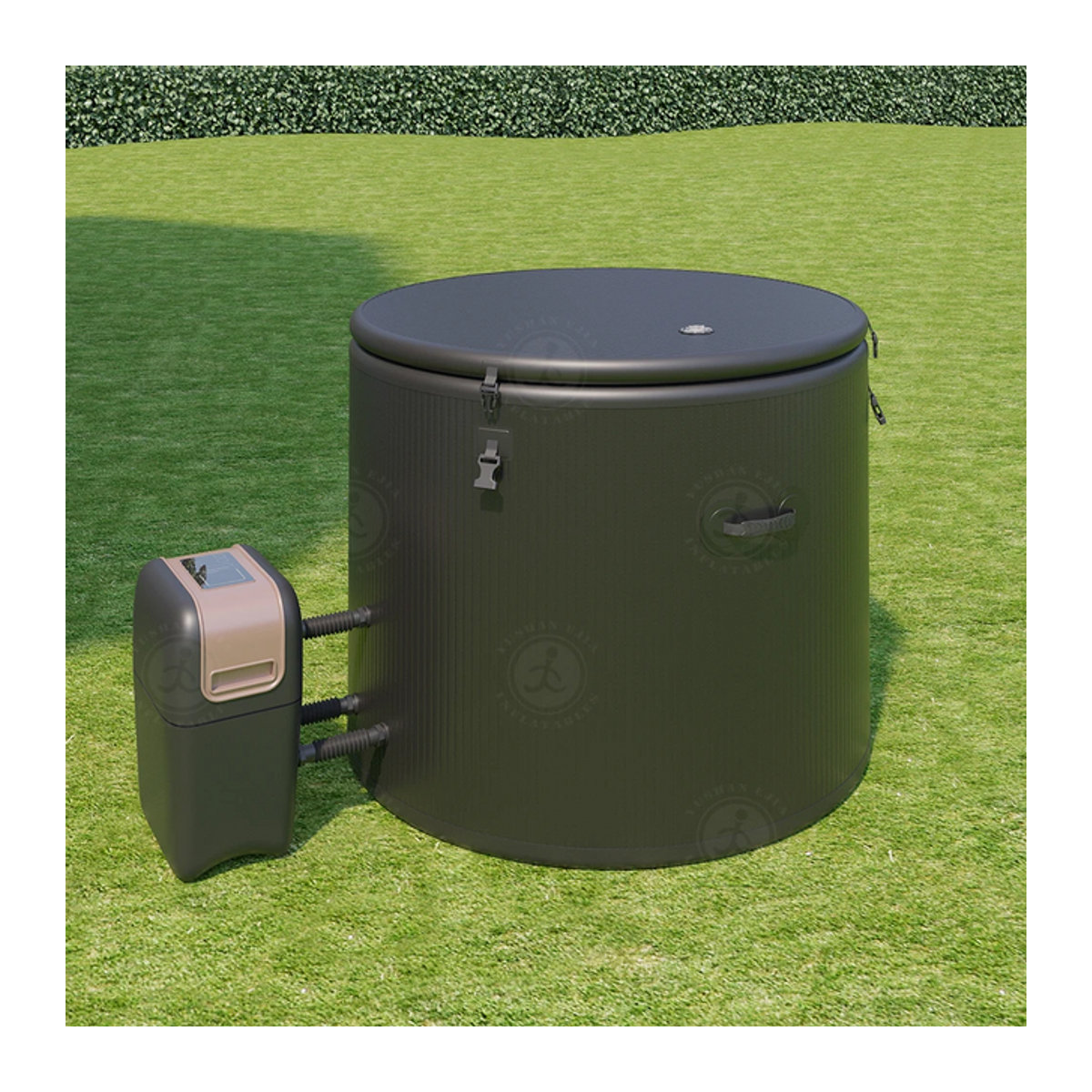 Tragbarer Whirlpool für 1 Person als aufblasbare Badewanne und Eisbadewanne für Sportler für Zuhause und im Freien - Bild 1