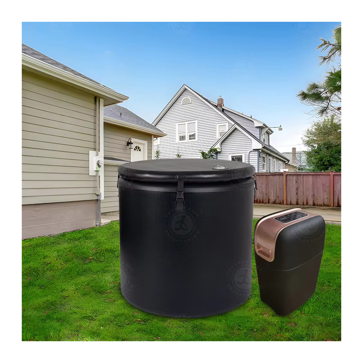 Tragbarer Whirlpool für 1 Person als aufblasbare Badewanne und Eisbadewanne für Sportler für Zuhause und im Freien - Bild 3