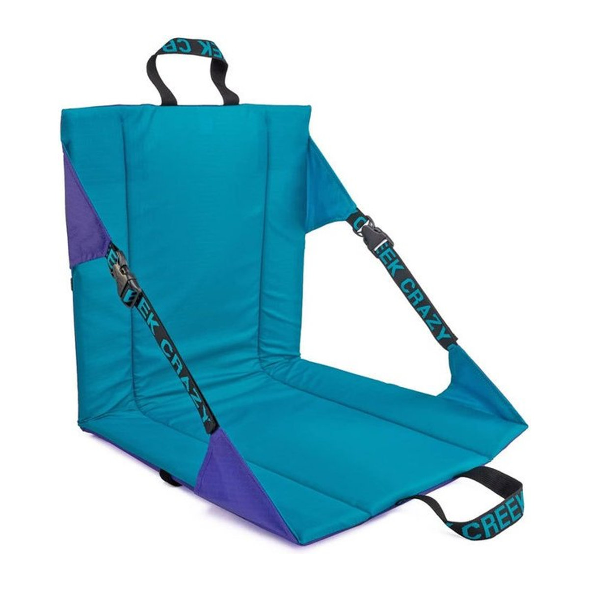 Tragbares Sitzkissen mit Rückenlehne aus schmutzabweisendem Oxford-Stoff in Blau für Camping und Picknick - Bild 1