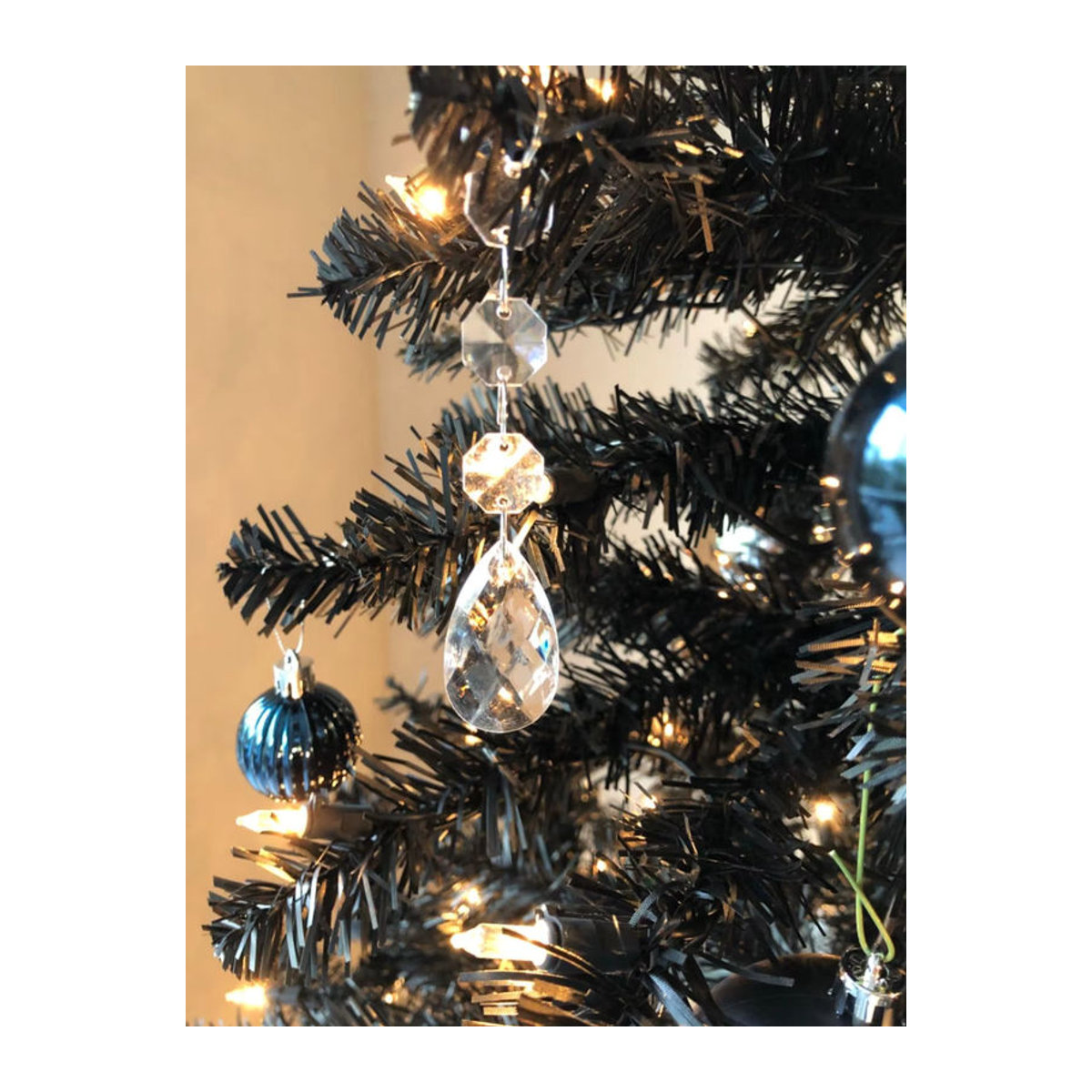 Transparente Acryl-Kristall-Hängeornamente für Weihnachtsbaum, Hochzeit und Party, geometrische Dekoration aus Kunststoff - Bild 1