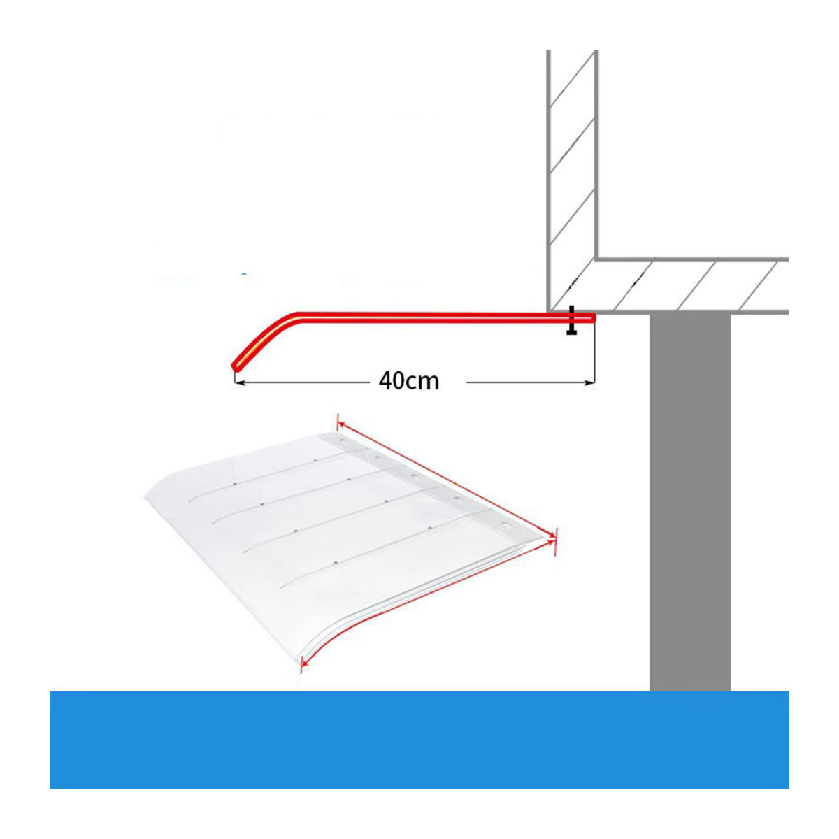 Transparente Fenster Markise für Veranda und Terrasse in Weiß - Bild 2
