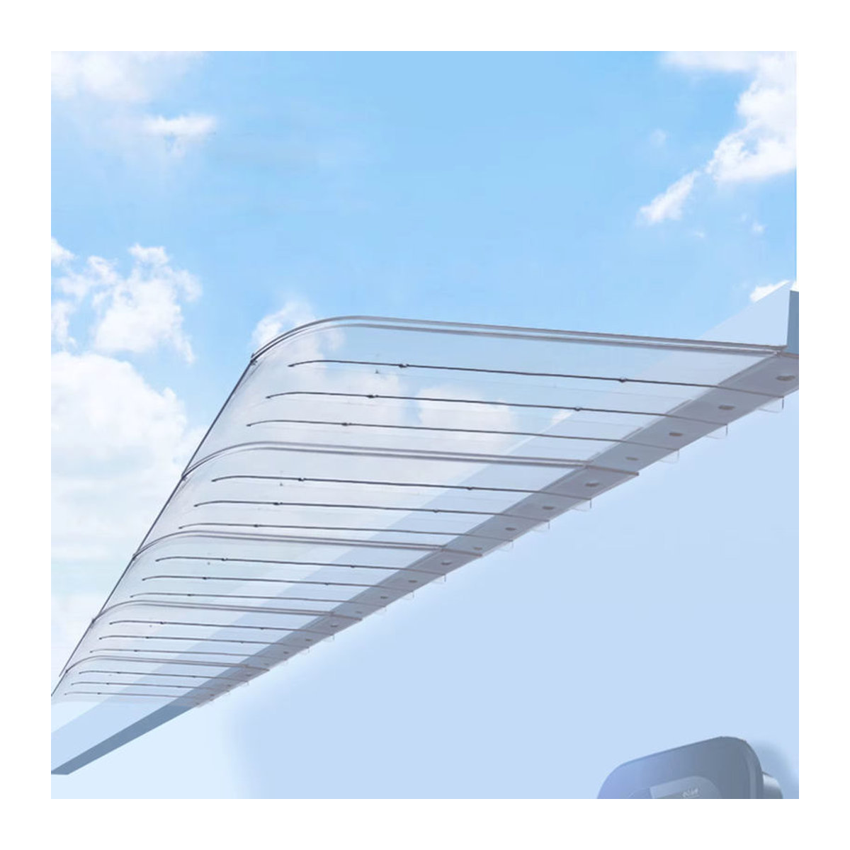 Transparente Fenster Markise für Veranda und Terrasse in Weiß - Bild 3