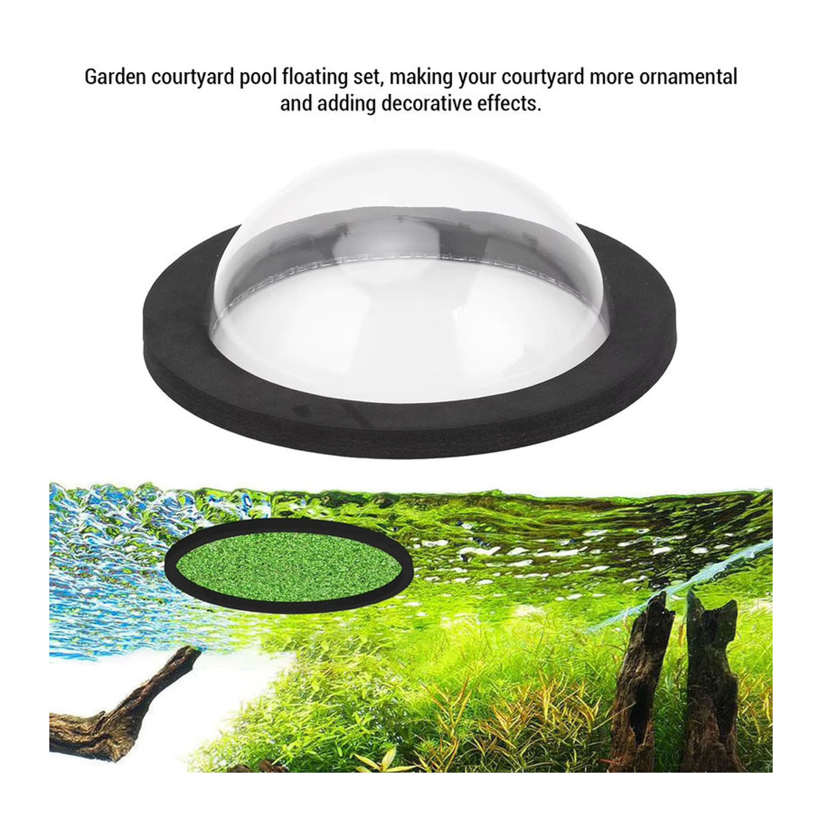 Transparente Fischteich-Schwimmkuppel in Schwarz als wasserdichte, runde Teichkuppelabdeckung für deinen Garten oder Hof - Bild 5