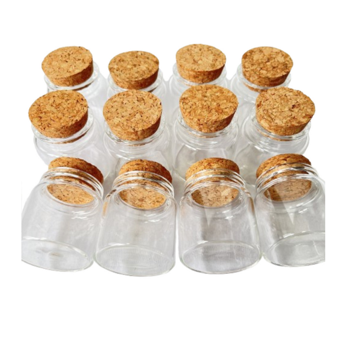 Transparente Glasflaschen mit Korkstopfen für ätherische Öle und DIY-Handwerk, 50 ml - Bild 1