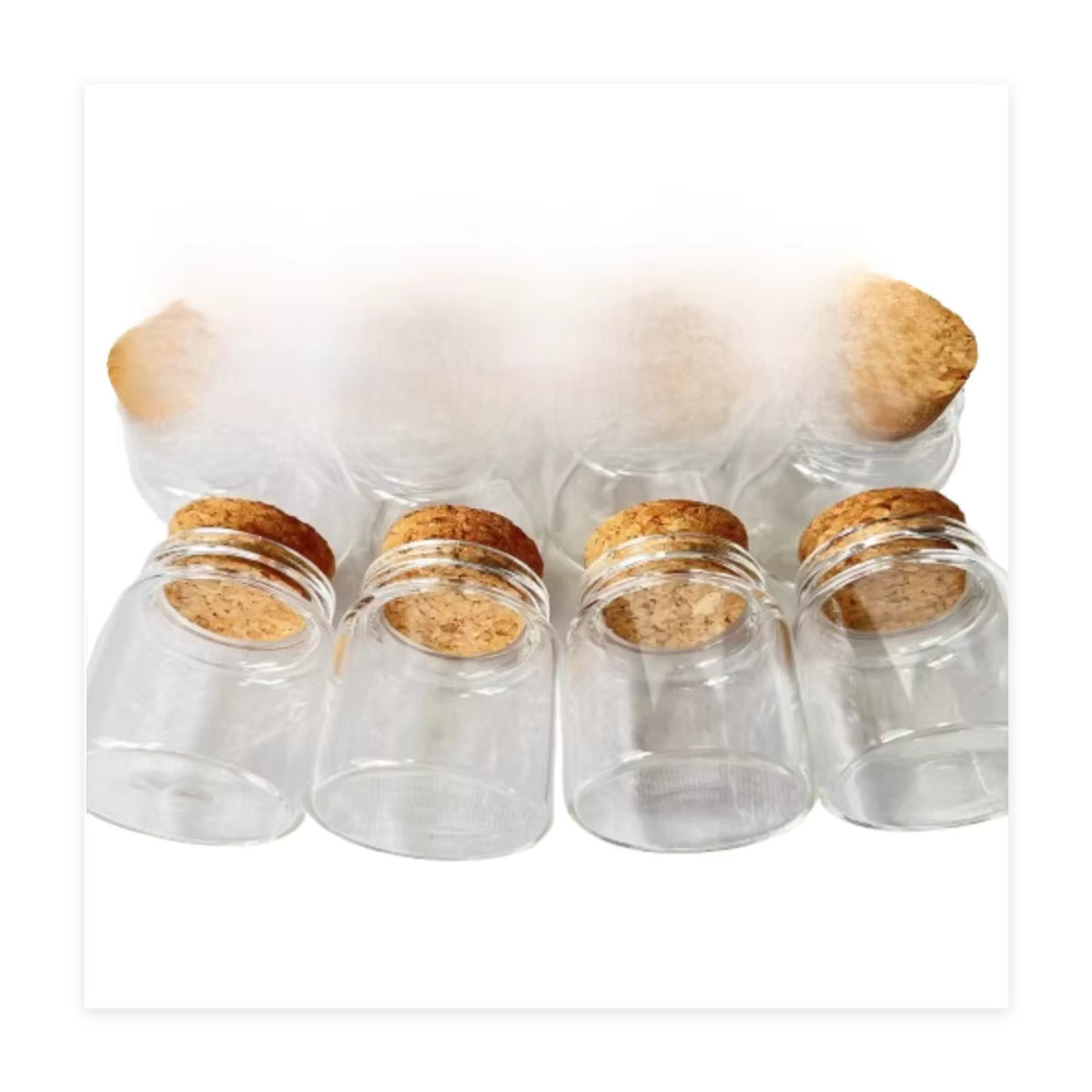 Transparente Glasflaschen mit Korkstopfen für ätherische Öle und DIY-Handwerk, 50 ml - Bild 7