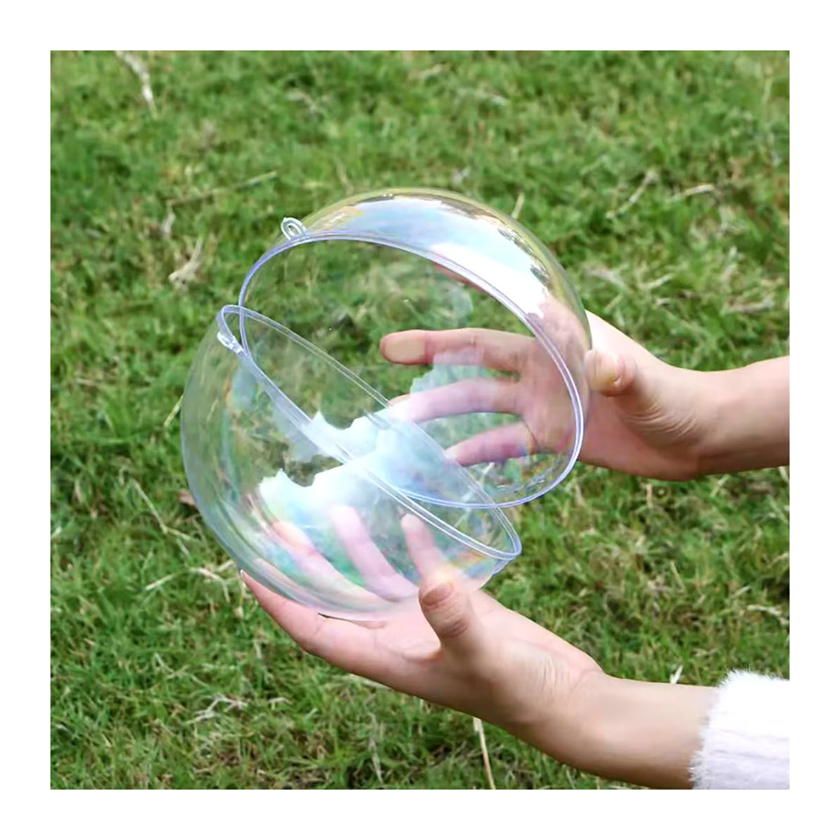 Transparente Kunststoff-Hohlkugel für DIY-Dekorationen, rund und hängend, Durchmesser: 20–50 mm - Bild 2