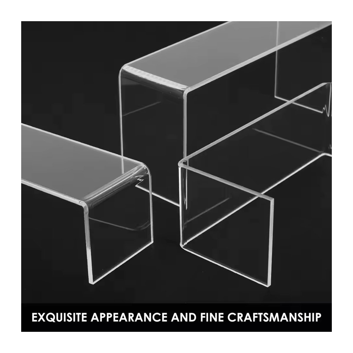 Transparenter Acryl-Ausstellungsständer für Schmuck, Kosmetik und Modelle, Rechteckig, Minimalistisches Design - Bild 3