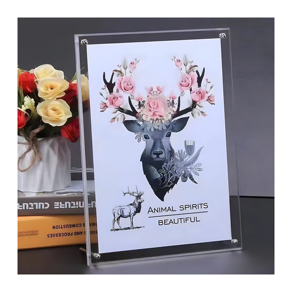 Transparenter Acryl-Bilderrahmen als Display-Rack für Wohnzimmer und Büro, Rechteckig, B/H: 16 x 12 cm - Bild 1