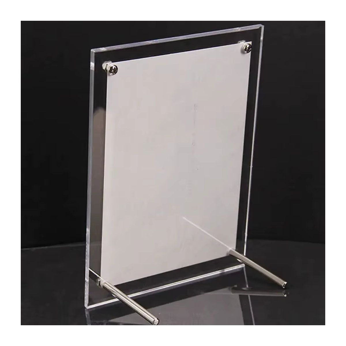 Transparenter Acryl-Bilderrahmen als Display-Rack für Wohnzimmer und Büro, Rechteckig, B/H: 16 x 12 cm - Bild 2