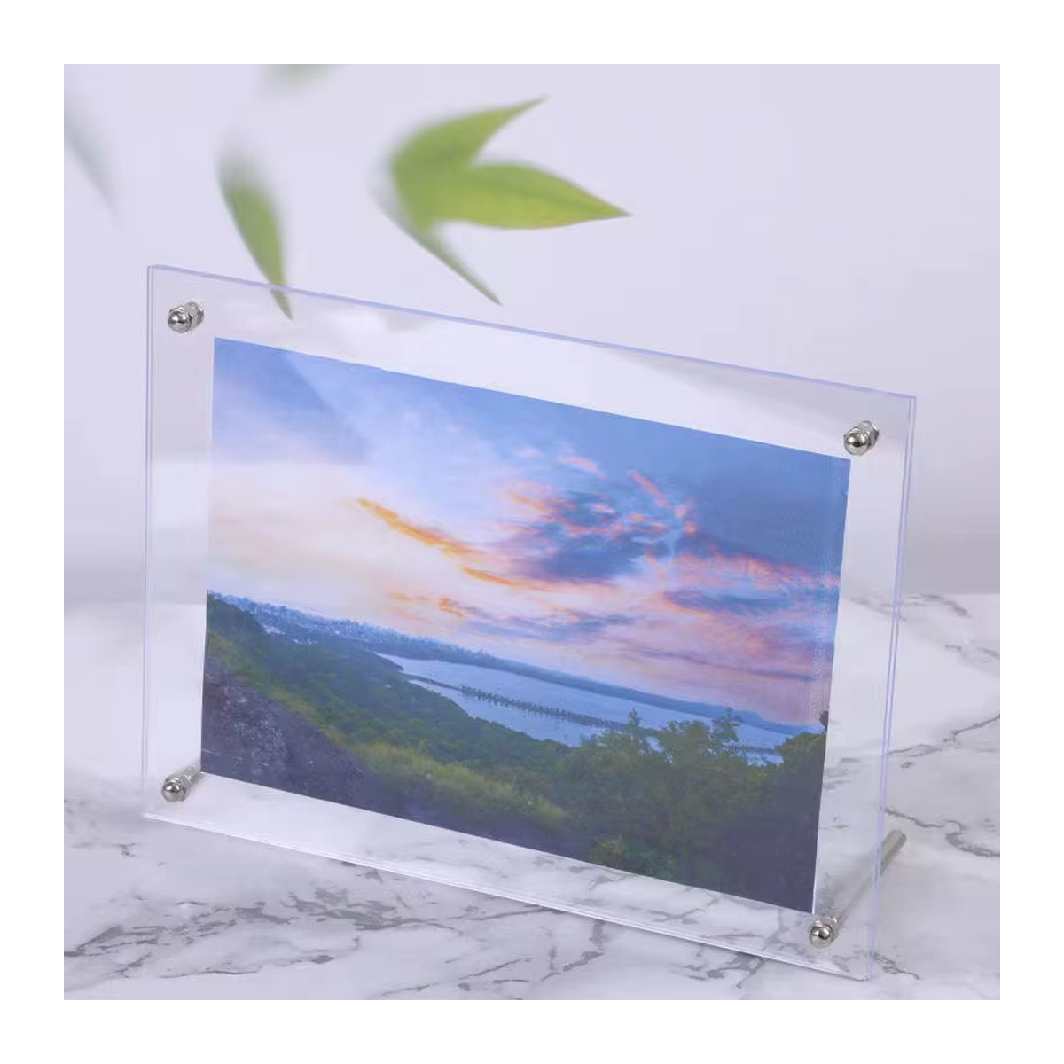 Transparenter Acryl-Bilderrahmen als Display-Rack für Wohnzimmer und Büro, Rechteckig, B/H: 16 x 12 cm - Bild 4