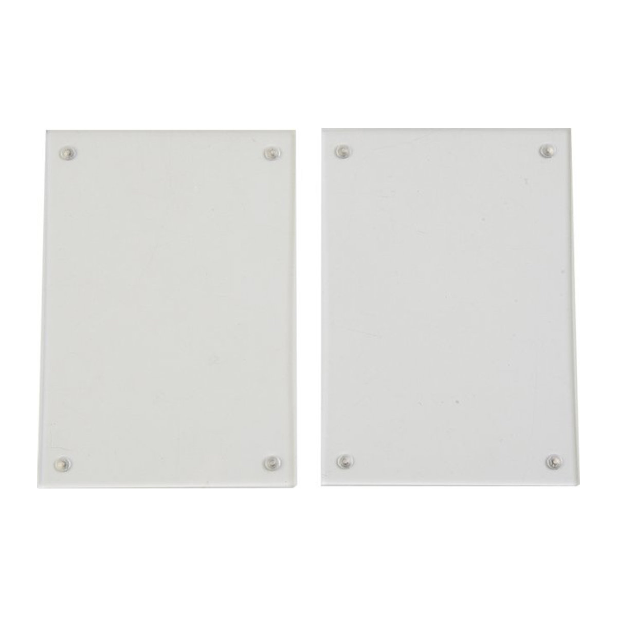 Transparenter Acryl-Fotorahmen mit Magnetverschluss, rahmenloses Design für die Tischaufstellung, Rechteckig, B/H: 8,2 x 5,5 cm - Bild 1