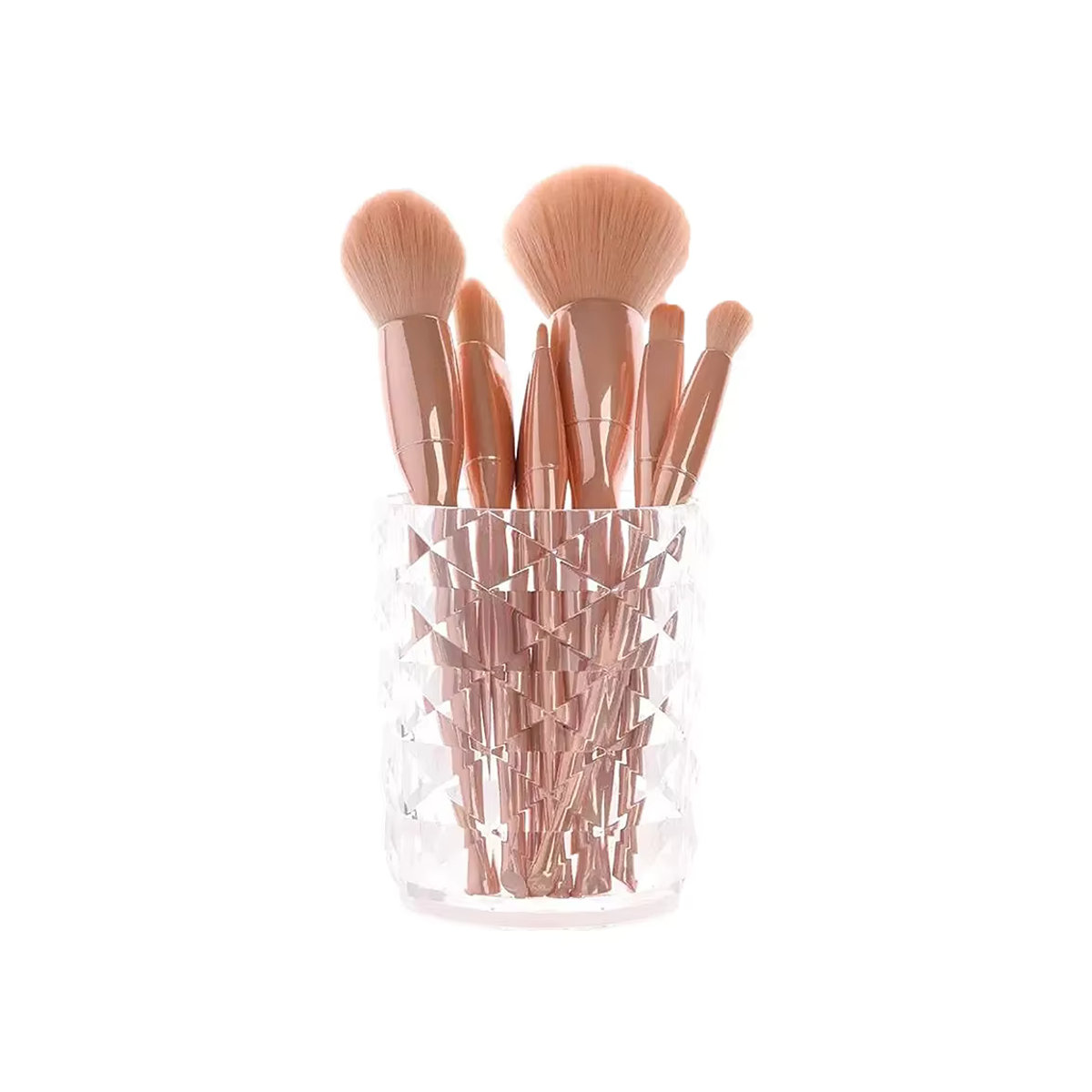 Transparenter Acryl Make-up Pinsel Halter Organizer aus Kunststoff für Schminkzubehör und Kosmetik in Kristall-Optik - Bild 5
