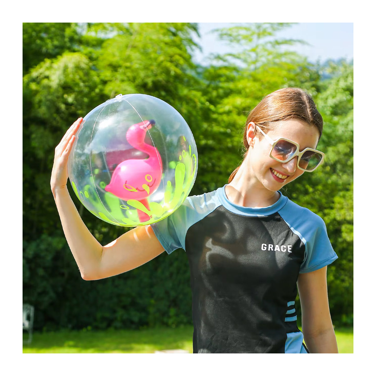 Transparenter aufblasbarer Strandball als Pool-Accessoire und Wasserparty-Dekoration - Bild 2