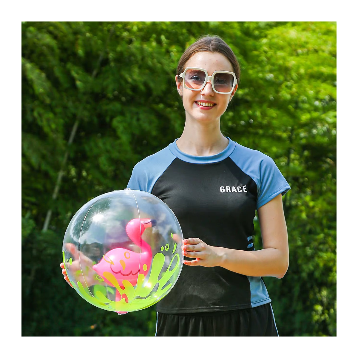 Transparenter aufblasbarer Strandball als Pool-Accessoire und Wasserparty-Dekoration - Bild 5