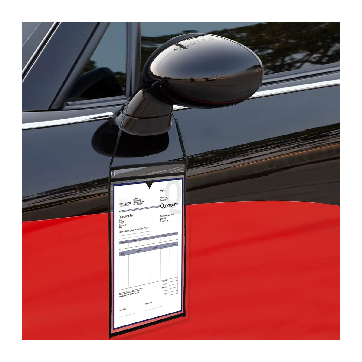 Transparenter PVC Hängeticket-Clip für Trockenreinigungsbeutel, wasserdicht und verschleißfest, 9 x 12 Zoll - Bild 6