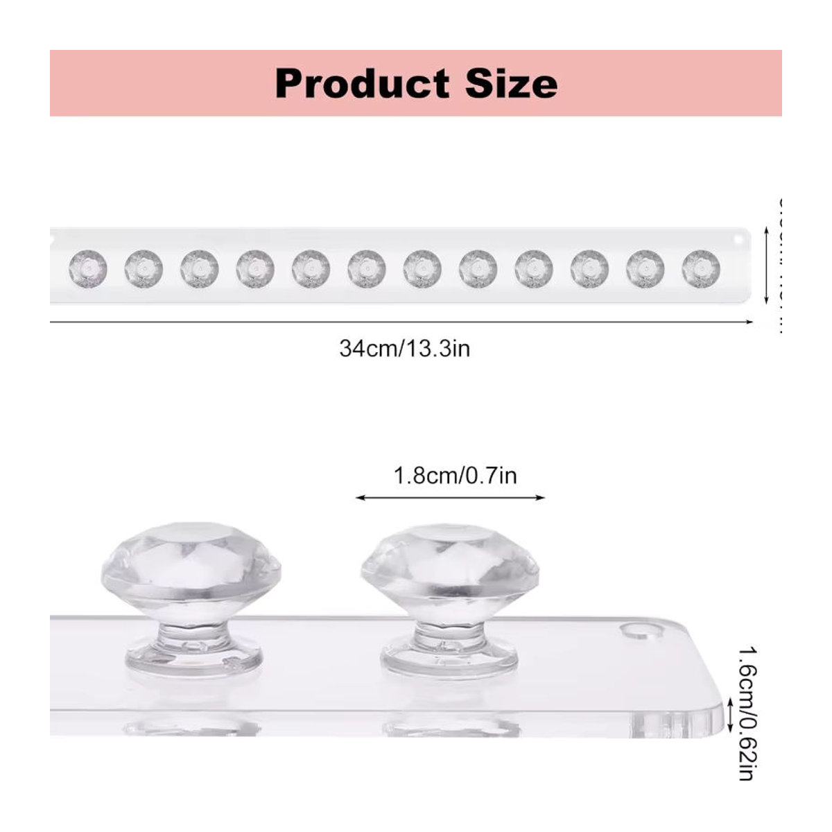 Transparenter Schmuck-Organizer aus Acryl für die Wandmontage, rechteckiger Halskettenhalter in minimalistischem Design - Bild 4