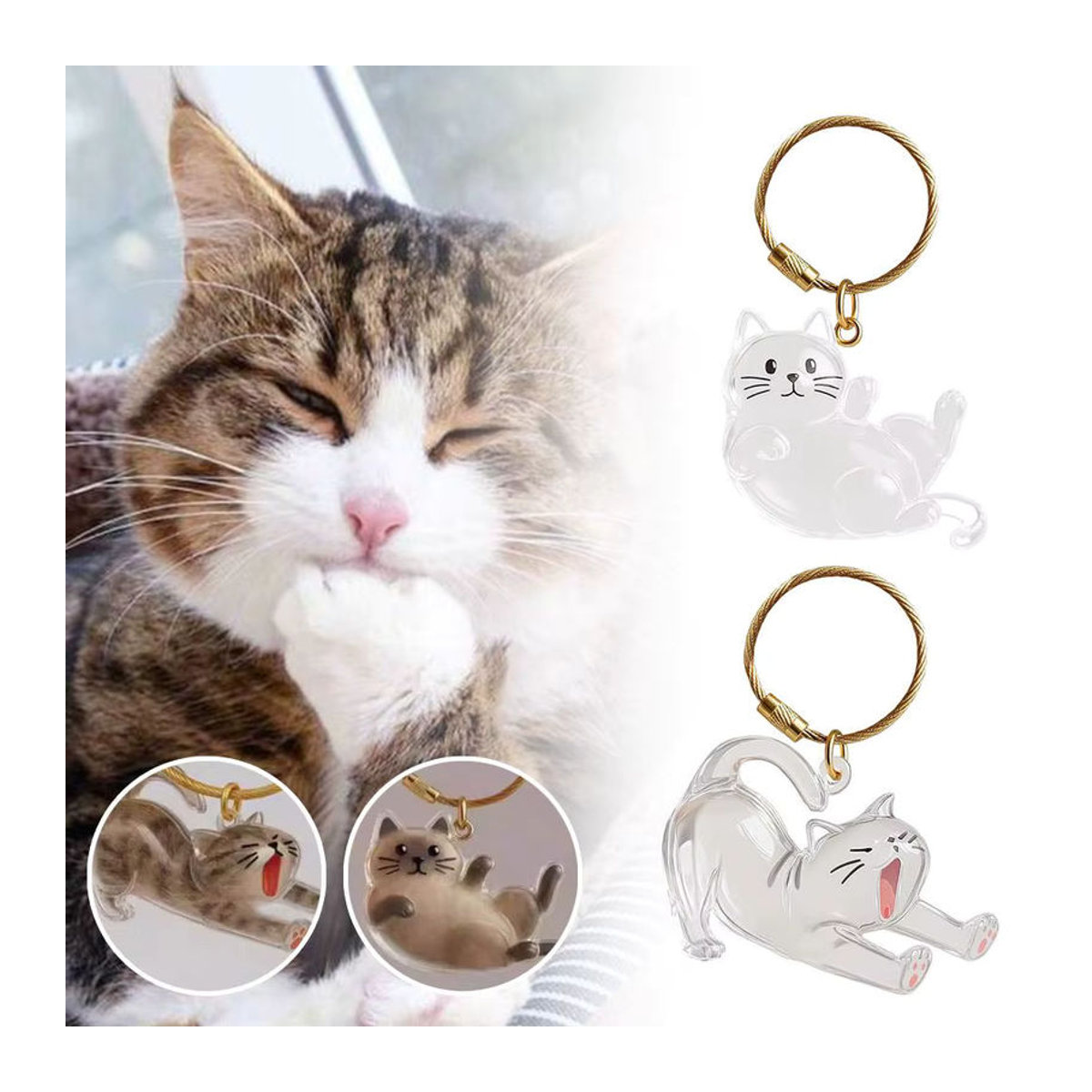 Transparenter Tierhaar-Aufbewahrungsanhänger aus Kunststoff als DIY-Erinnerungsgeschenk für Katzenfell und Andenken - Bild 3