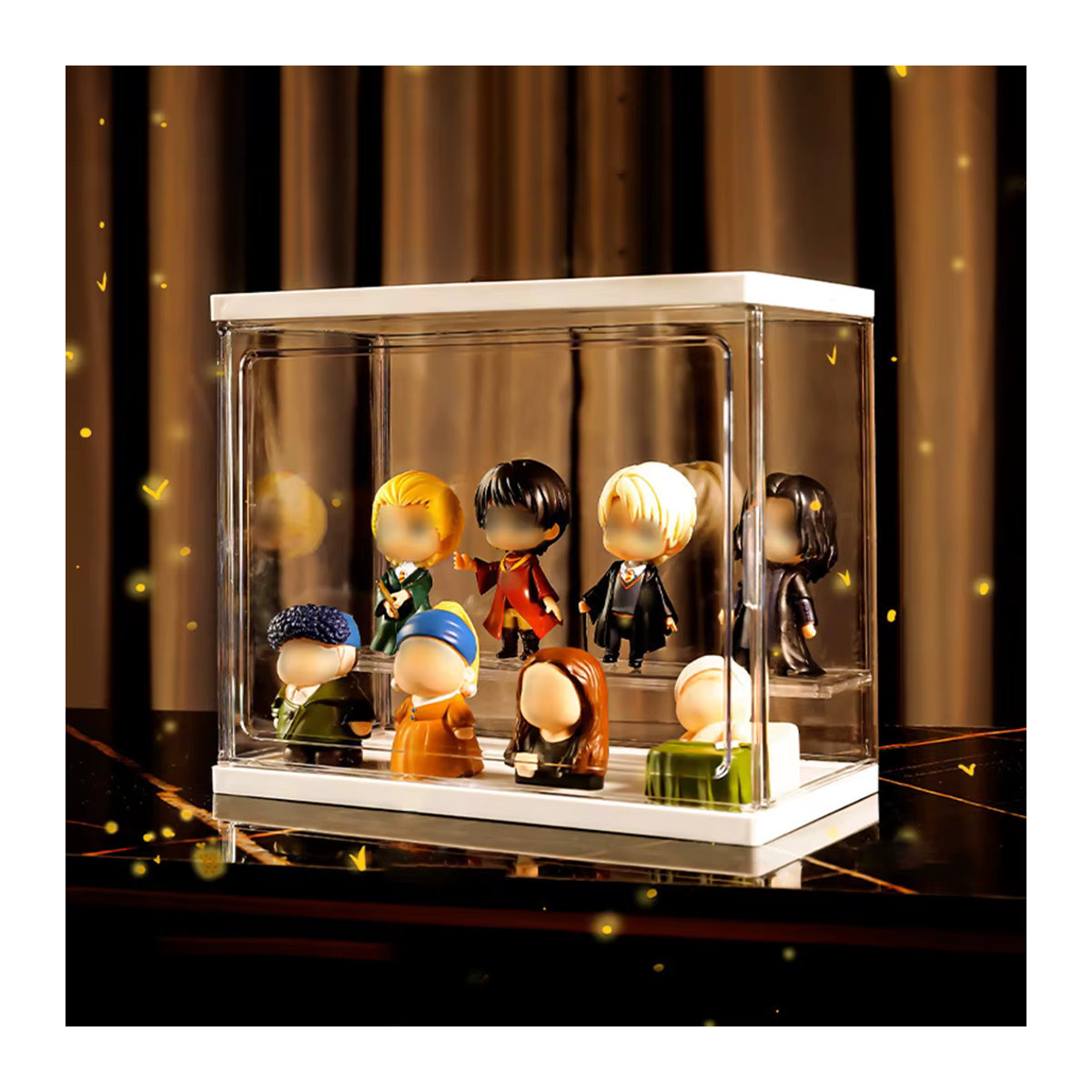 Transparentes Acryl Display-Regal für Puppen und Sammlerstücke, Rechteckiges Aufbewahrungsregal aus Kunststoff - Bild 3
