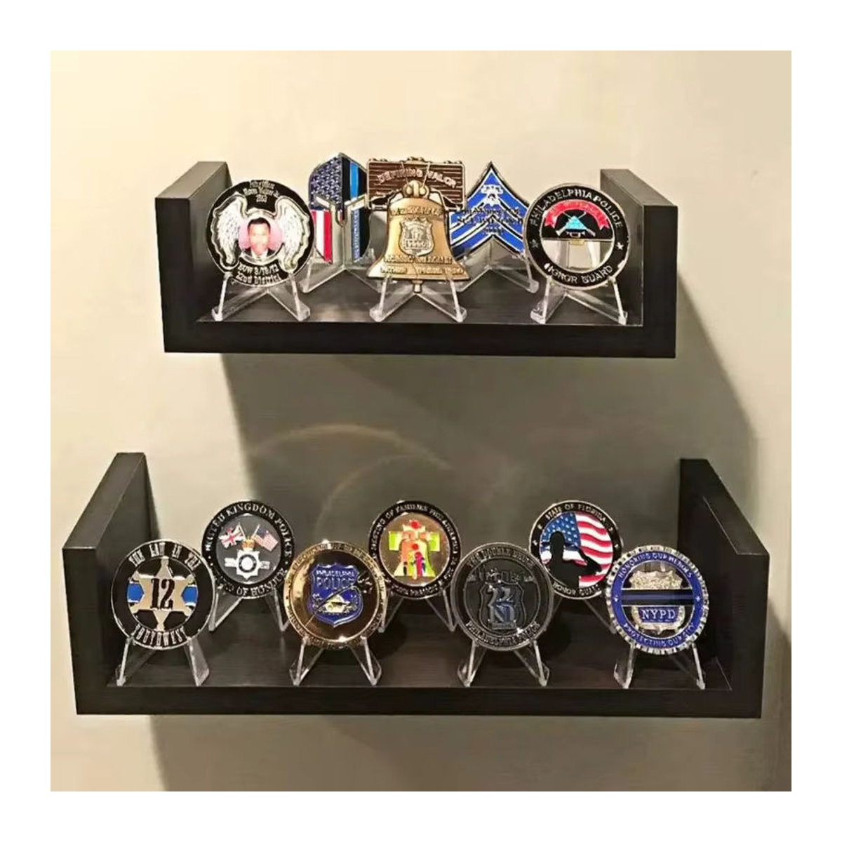 Transparentes Acryl Münz-Display Standhalter als Staffelei für Medaillen und Kapseln - Bild 4