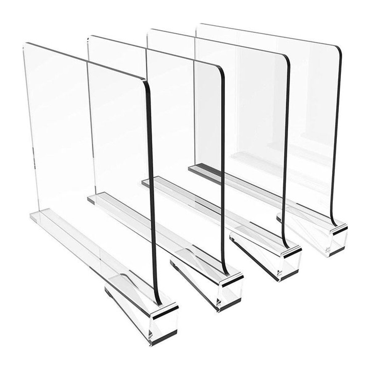 Transparentes Acryl-Schrankregal als minimalistische Trennwand für Bücher und Warenaufbewahrung - Bild 1