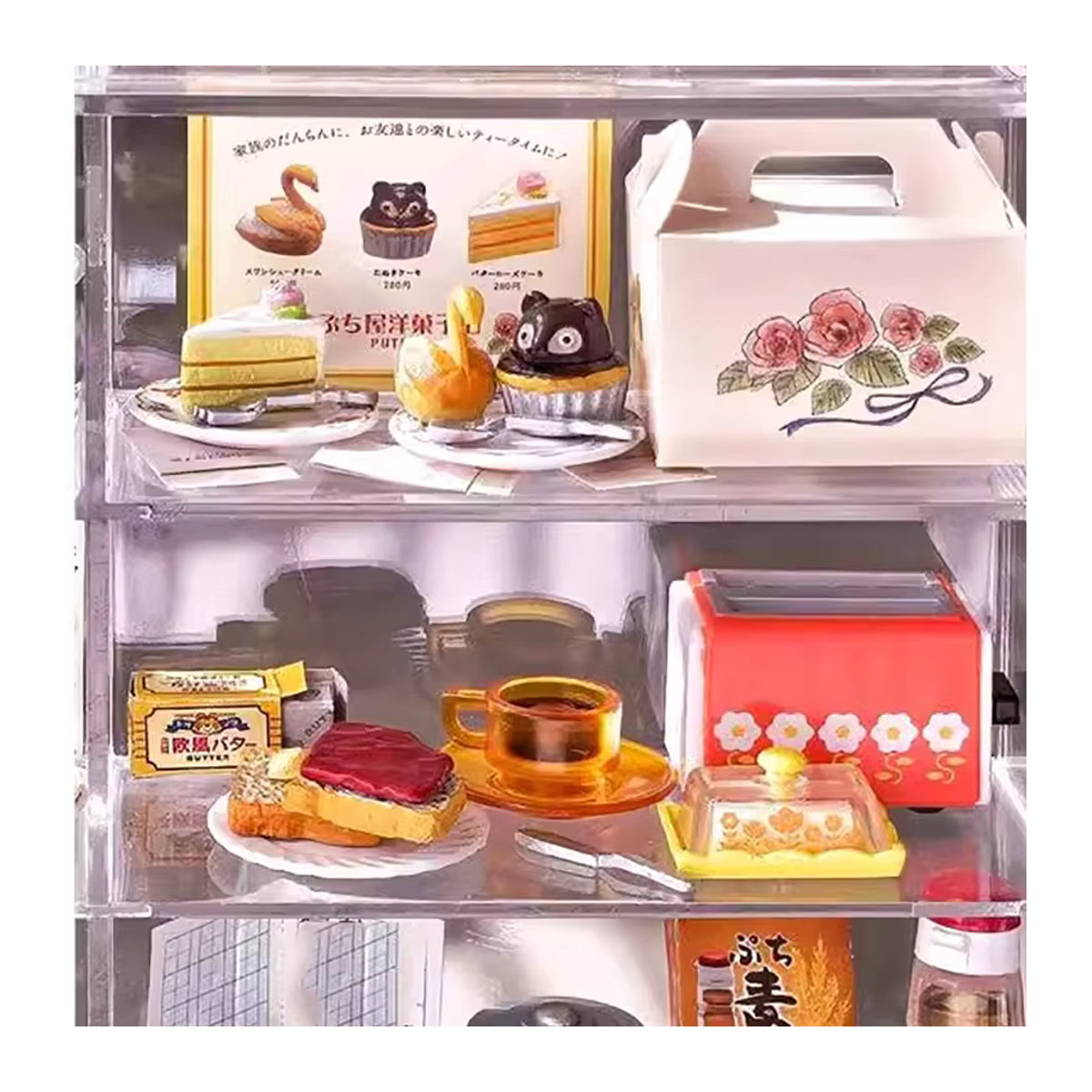 Transparentes Mini Food und Play Display Regal aus Kunststoff zur Aufbewahrung kleiner Flaschen und Weinflaschen - Bild 3