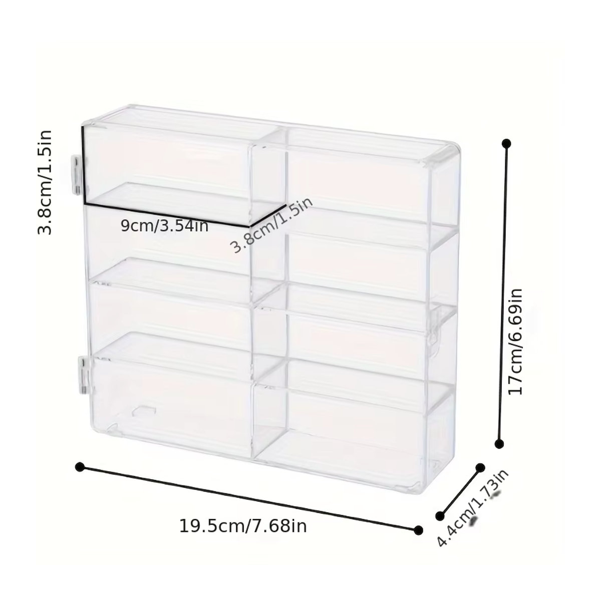 Transparentes Mini Food und Play Display Regal aus Kunststoff zur Aufbewahrung kleiner Flaschen und Weinflaschen - Bild 5