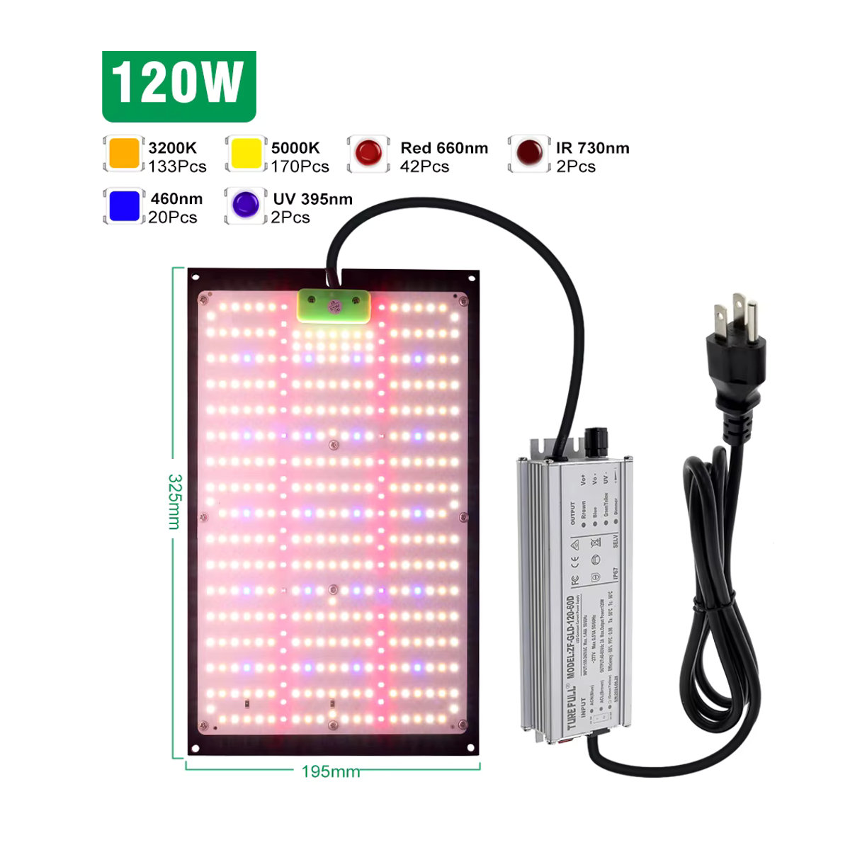 TRANYTON LED-Wachstumslicht mit LM301H Chips, dimmbares Vollspektrum-Pflanzenlicht für Wachstumszelte und Gewächshäuser - Bild 6