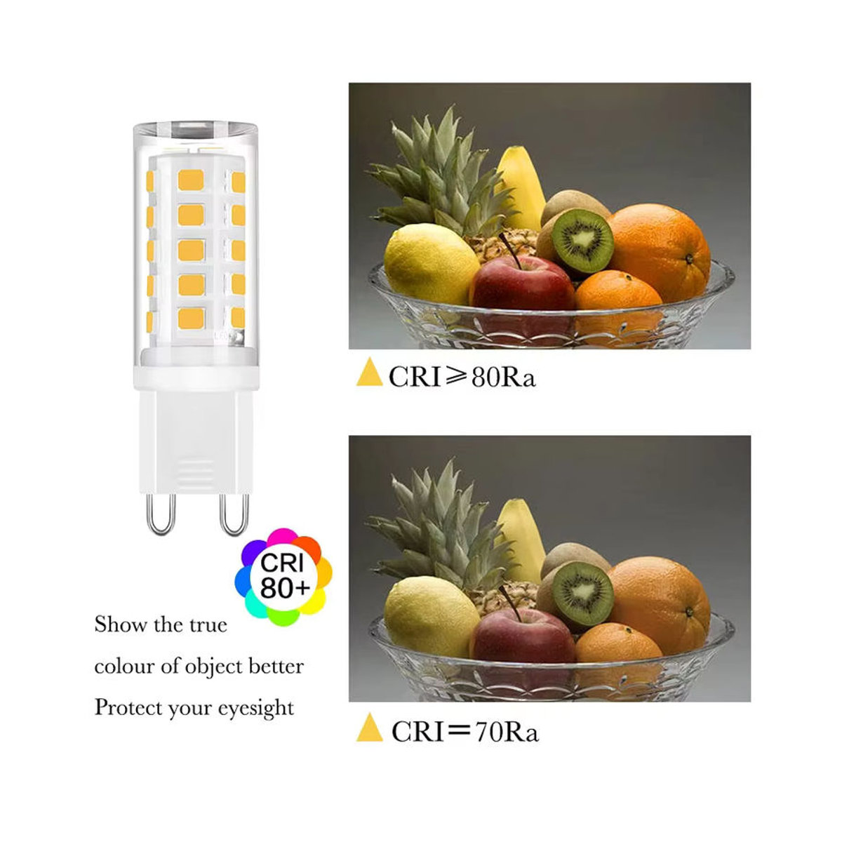 TRAZOS G9 LED-Birnen Set 10 Stück 5 W SMD2835 Maislicht Warmweiß oder Kaltweiß als Halogenersatz für 30 W 50 W 80 W - Bild 2