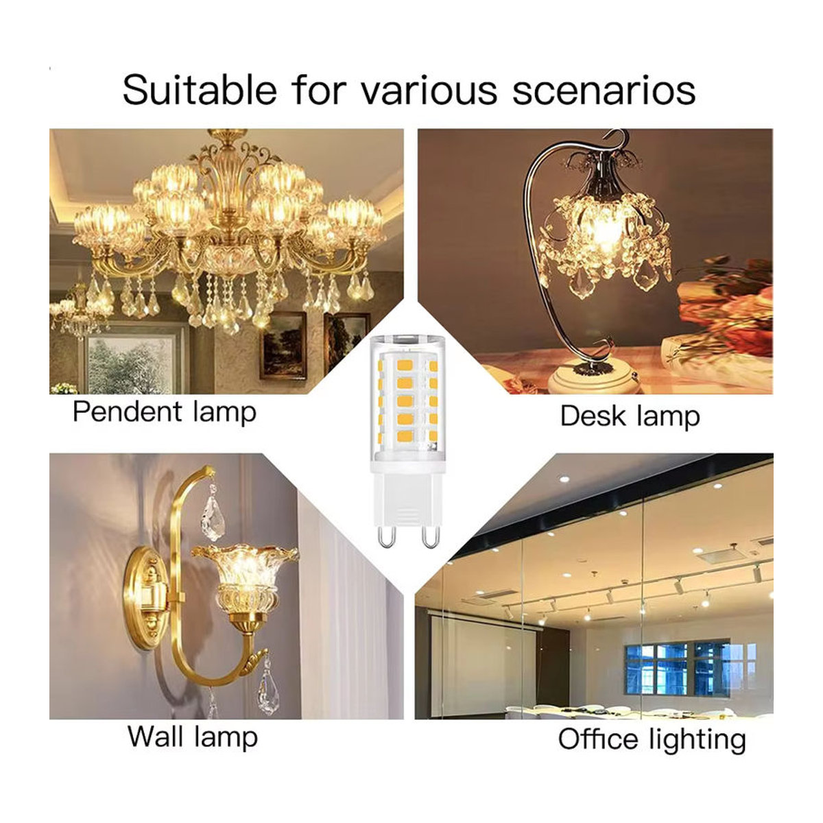 TRAZOS G9 LED-Birnen Set 10 Stück 5 W SMD2835 Maislicht Warmweiß oder Kaltweiß als Halogenersatz für 30 W 50 W 80 W - Bild 5