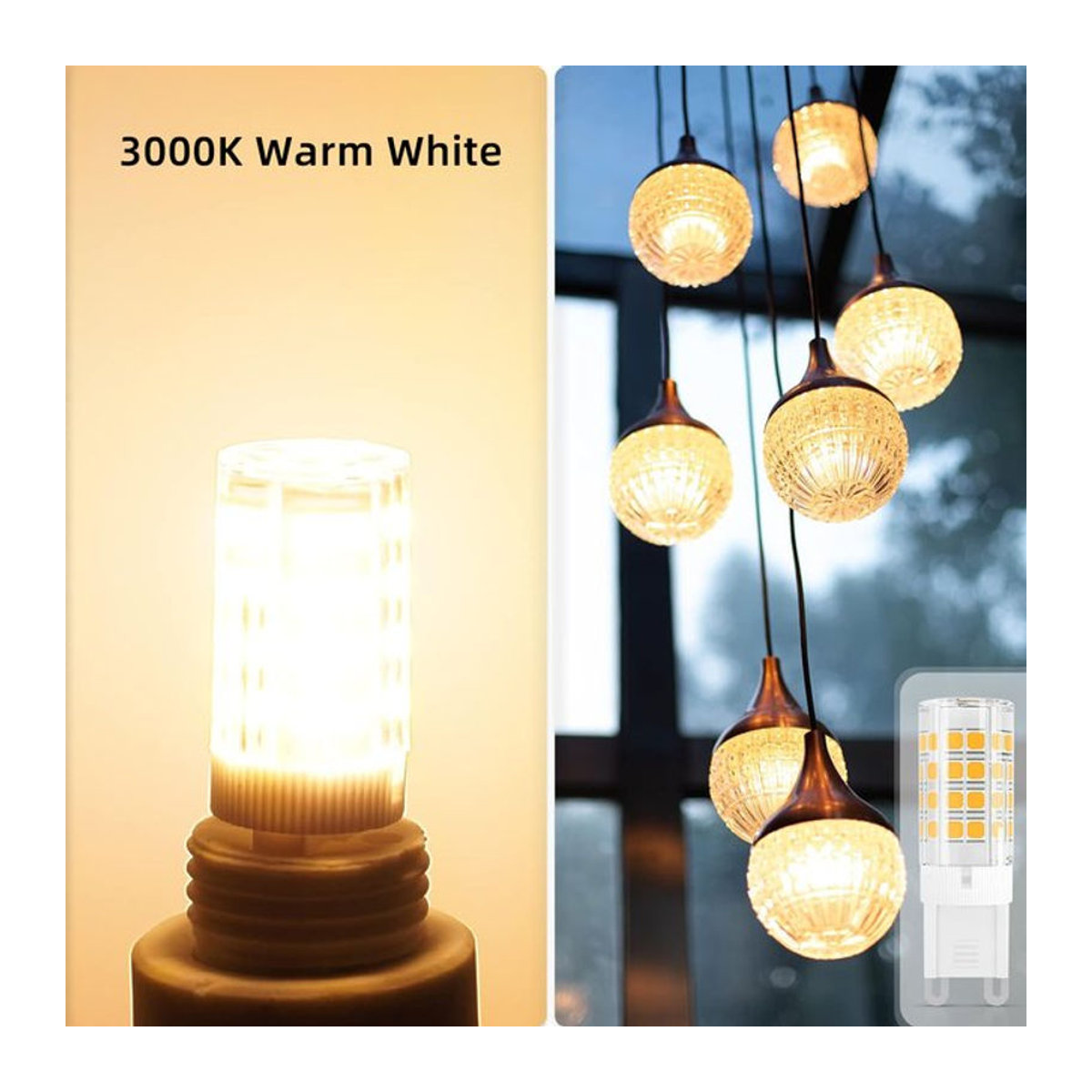 TRAZOS G9 LED Leuchtmittel mit 5 W und 51 LEDs, dimmbar - Bild 1