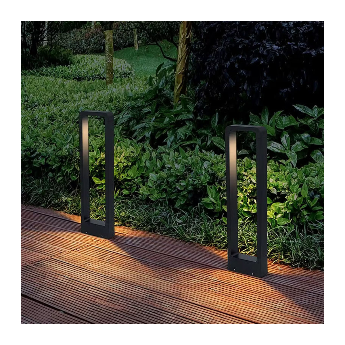 TRAZOS LED Außenstrahler aus Aluminium in Schwarz mit warmweißem Licht, IP54 Outdoor Gartenlampe 6W, Höhe: 80 cm - Bild 2