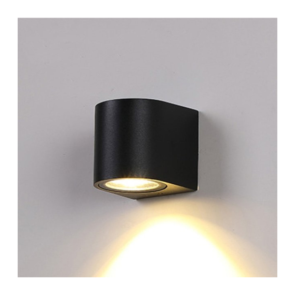 TRAZOS Moderne LED Wandleuchte IP65 Wasserdicht Schwarz Warmweiß - Bild 1