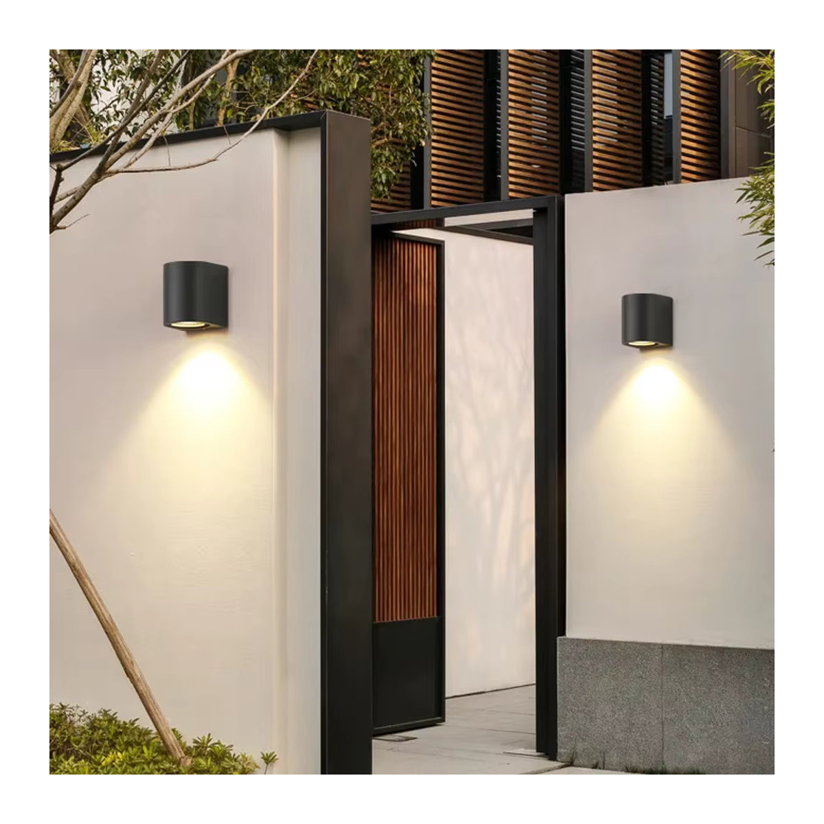 TRAZOS Moderne LED Wandleuchte IP65 Wasserdicht Schwarz Warmweiß - Bild 3