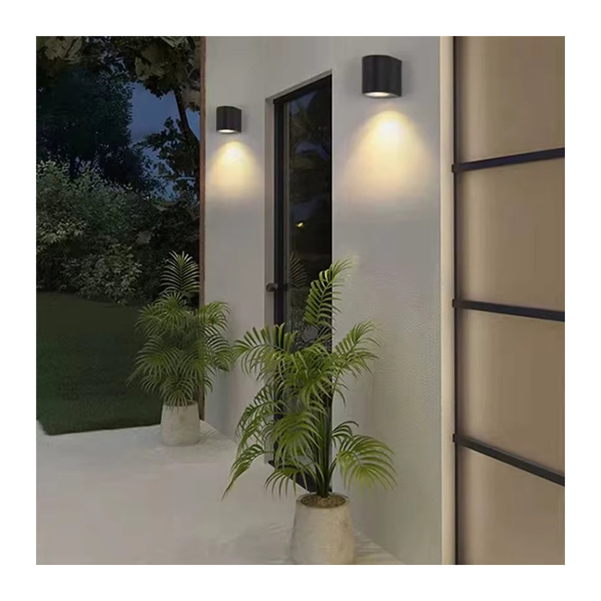 TRAZOS Moderne LED Wandleuchte IP65 Wasserdicht Schwarz Warmweiß - Bild 4
