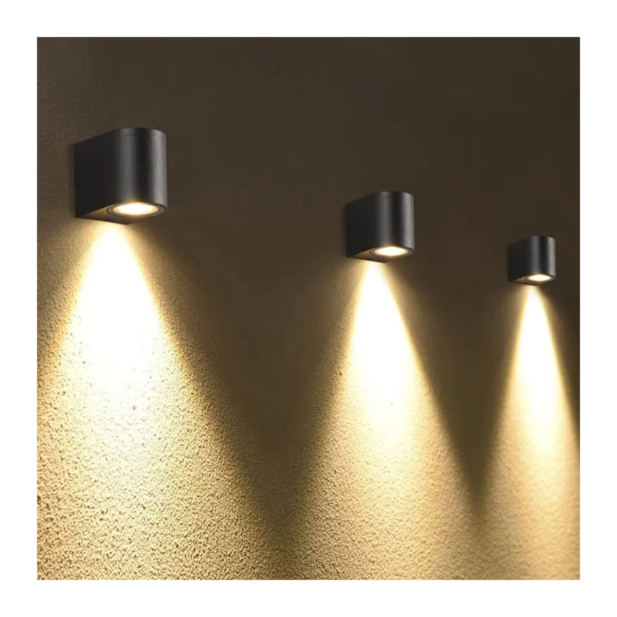 TRAZOS Moderne LED Wandleuchte IP65 Wasserdicht Schwarz Warmweiß - Bild 6