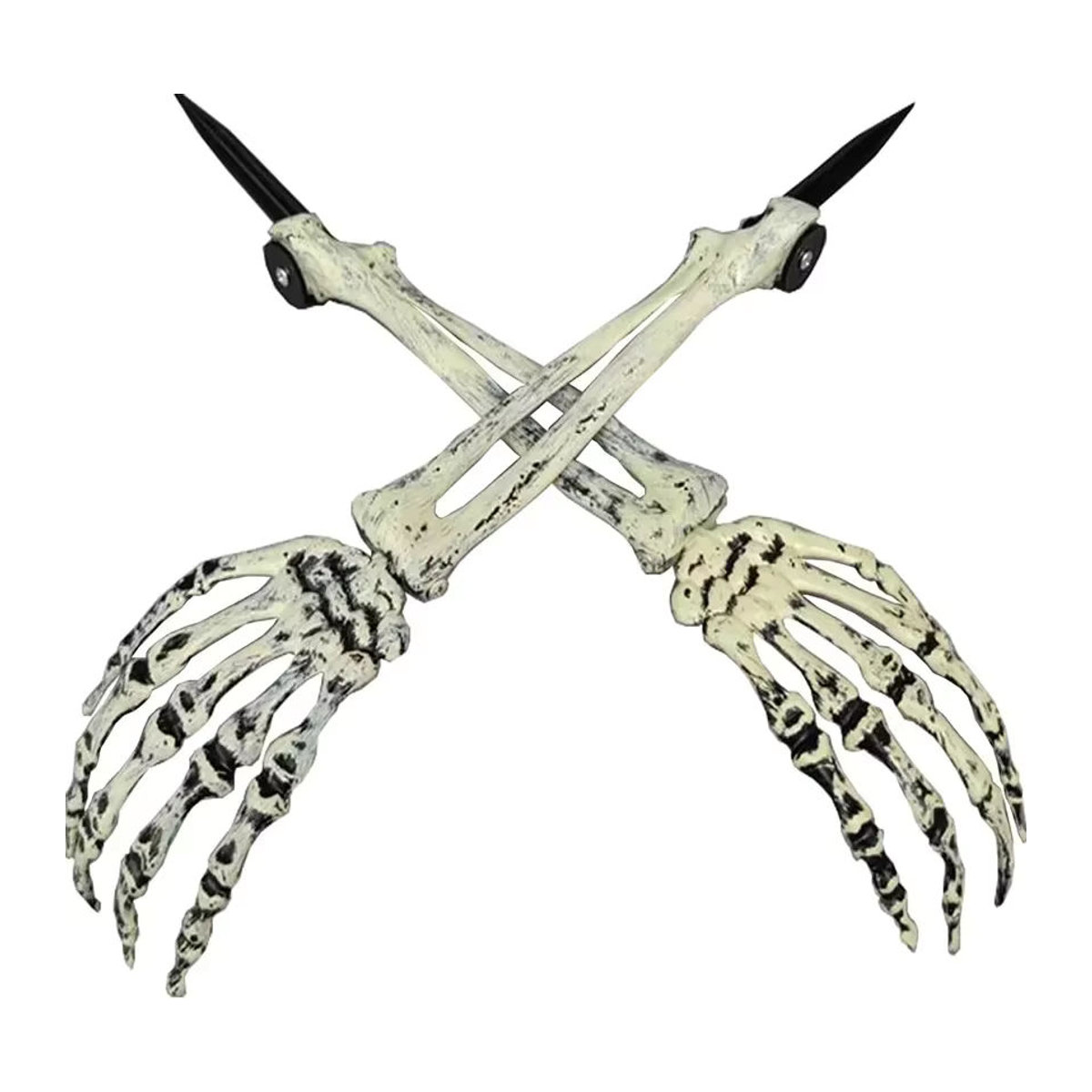 Trebalena Halloween Skelett-Hände aus Kunststoff in Weiß als gruselige Dekoration für den Außenbereich - Bild 4