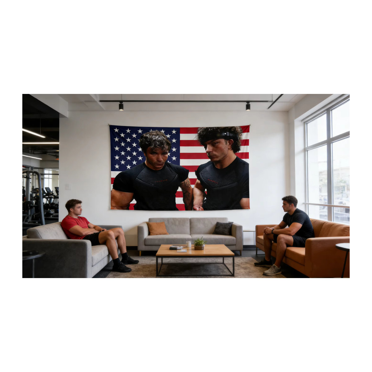 TRENT TWINS Lustige Gym-Flagge aus Textil, mehrfarbig, B/H: 60 x 40 cm - Bild 4