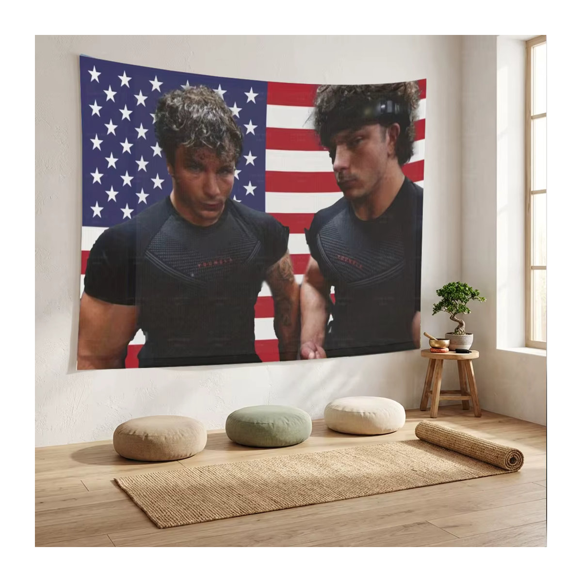 TRENT TWINS Lustige Gym-Flagge aus Textil, mehrfarbig, B/H: 60 x 40 cm - Bild 5