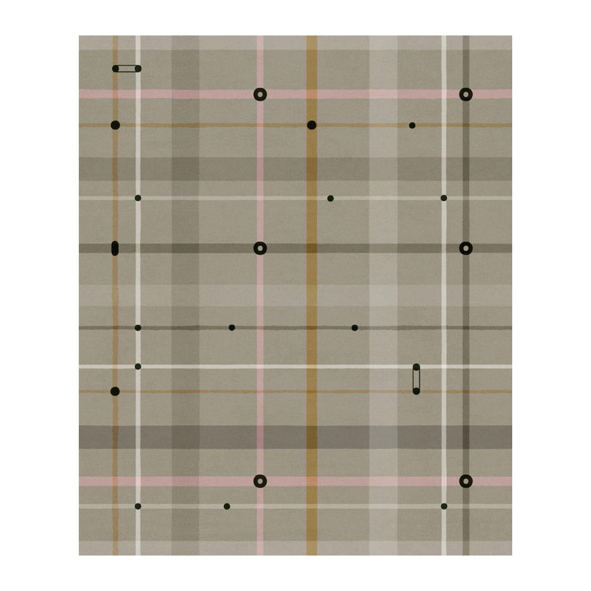 Tres Tintas Tapete Subway in Silber und Grau mit geometrischem Design im modernen Stil - Bild 1
