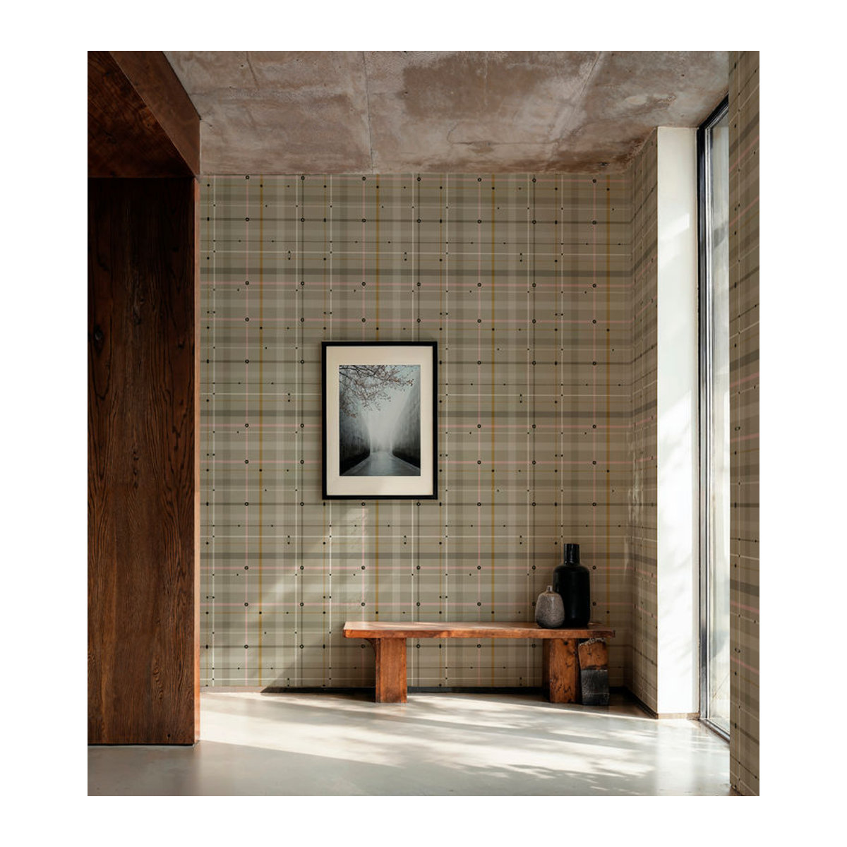 Tres Tintas Tapete Subway in Silber und Grau mit geometrischem Design im modernen Stil - Bild 2
