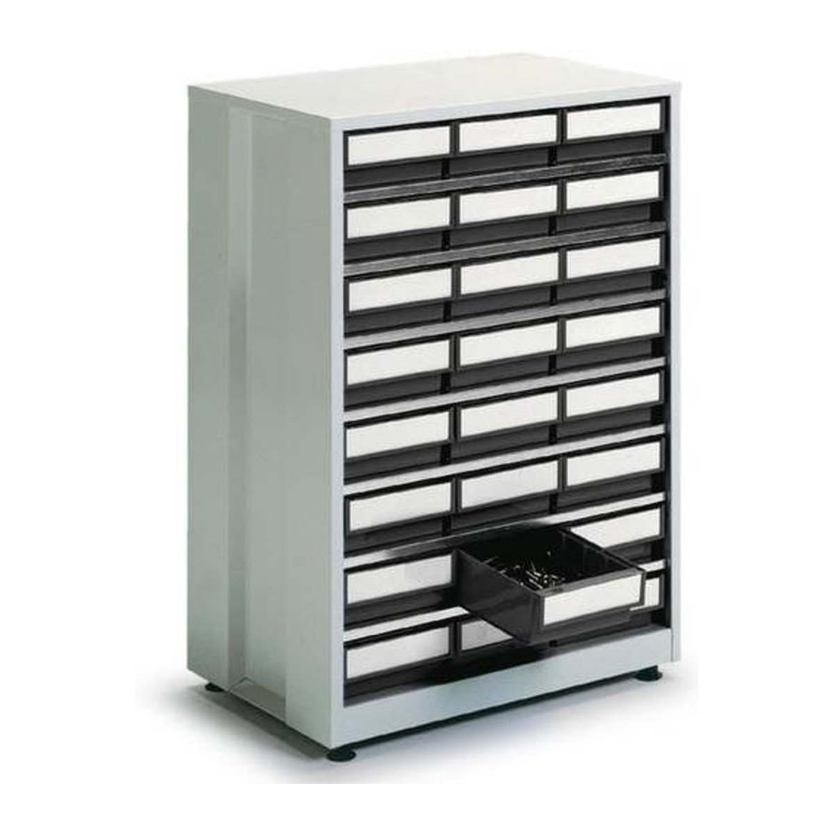 Treston ESD Lagermagazin 2440-3 mit 24 Schubladen in Grau und Lichtgrau, B: 60,5 cm, H: 87 cm, T: 41 cm - Bild 3