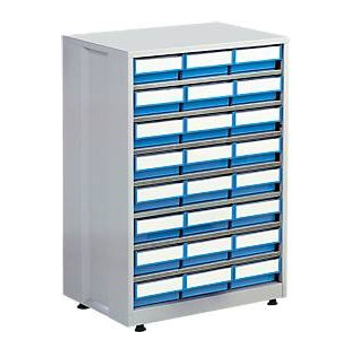 Treston ESD Lagermagazin 2440-6 mit 24 Schubladen, Grau und Blau, B: 60,5 cm, H: 87 cm, T: 41 cm - Bild 1