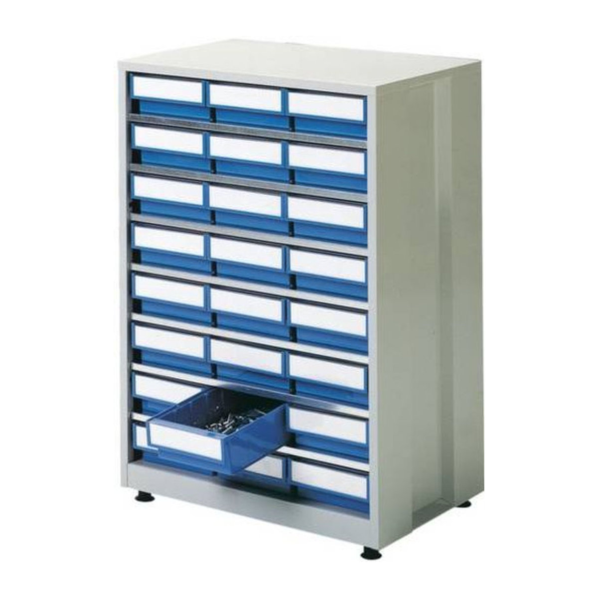 Treston ESD Lagermagazin 2440-6 mit 24 Schubladen, Grau und Blau, B: 60,5 cm, H: 87 cm, T: 41 cm - Bild 4